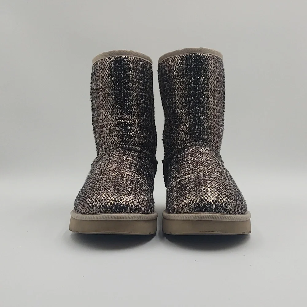 UGG Short Frill Bronze Boots Gorpcore Après Ski Cozy Winter 9